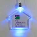 Light Up Pendant Necklace - House - Blue